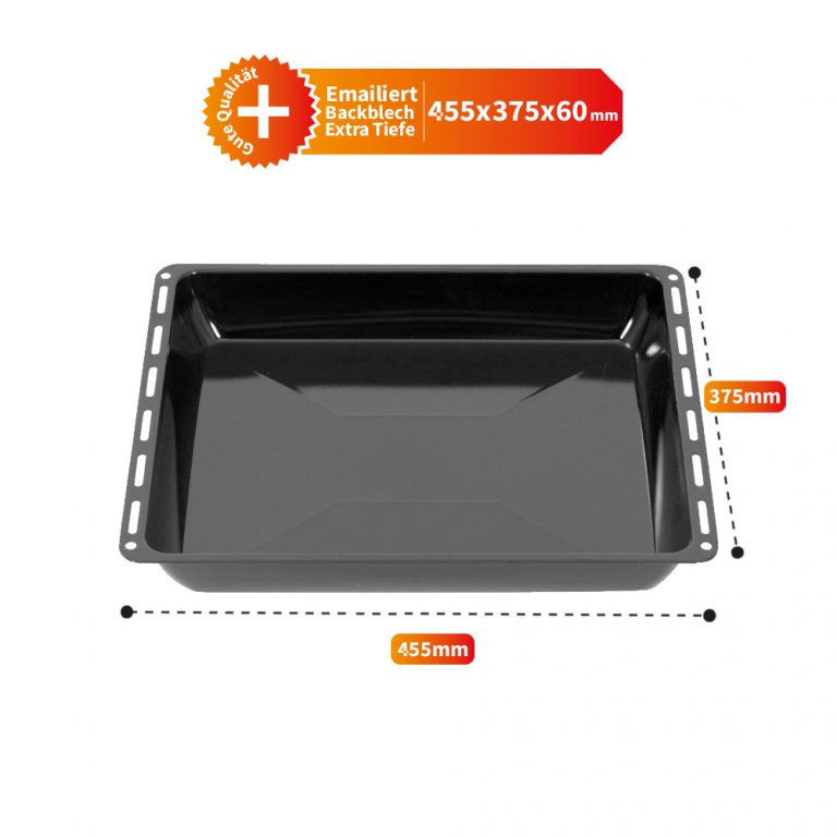 Backblech 45.5 x 37.5 x 6 Cm | Extra Tiefe Emaillierte Fettpfanne für ...
